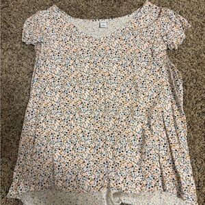 Old Navy Multicolor Floral V-Neck Top
